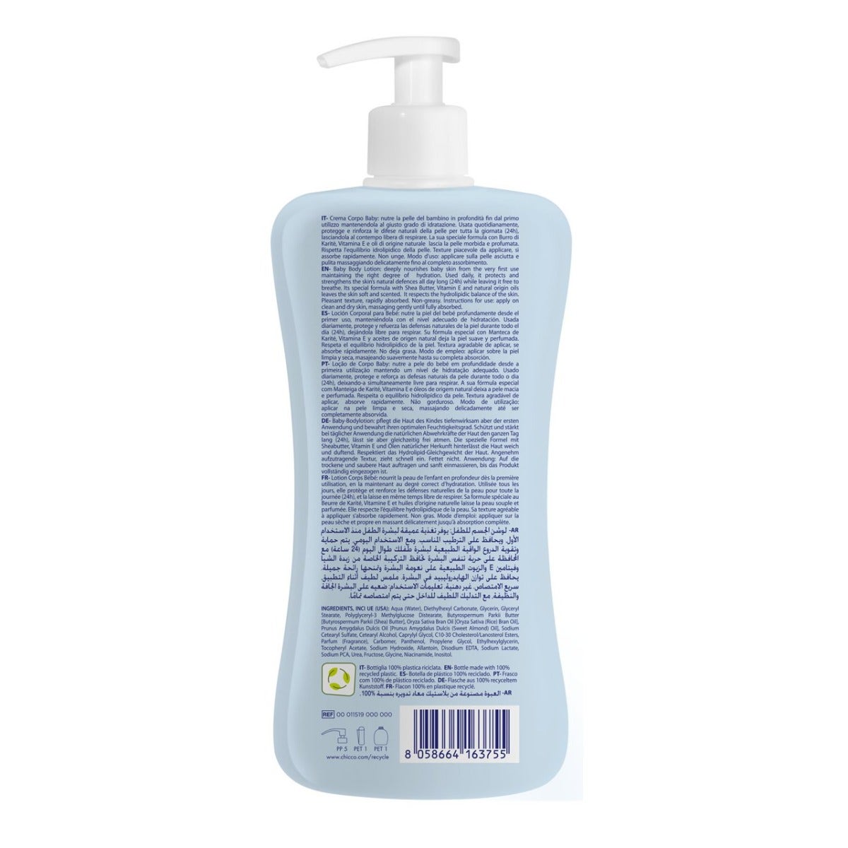 Chicco Natural Sensation Baby Crema Corpo 500ml 0Mesi+