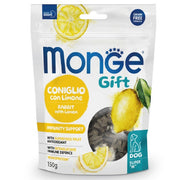 Monge Snack Super M Immunity Support para perros, conejo con limón, 150 g