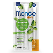 Monge Soft Sticks Esterilizados para Gatos Pato Fresco con Melisa 15 g
