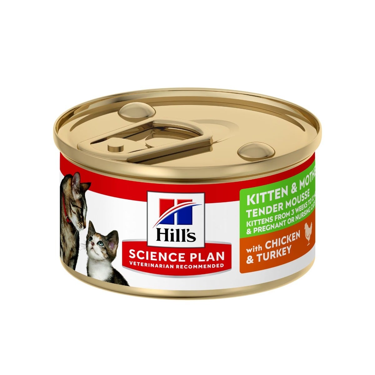 Hill's Science Kitten&Mother Tender Mousse Comida húmeda para gatos Lata de 85 g