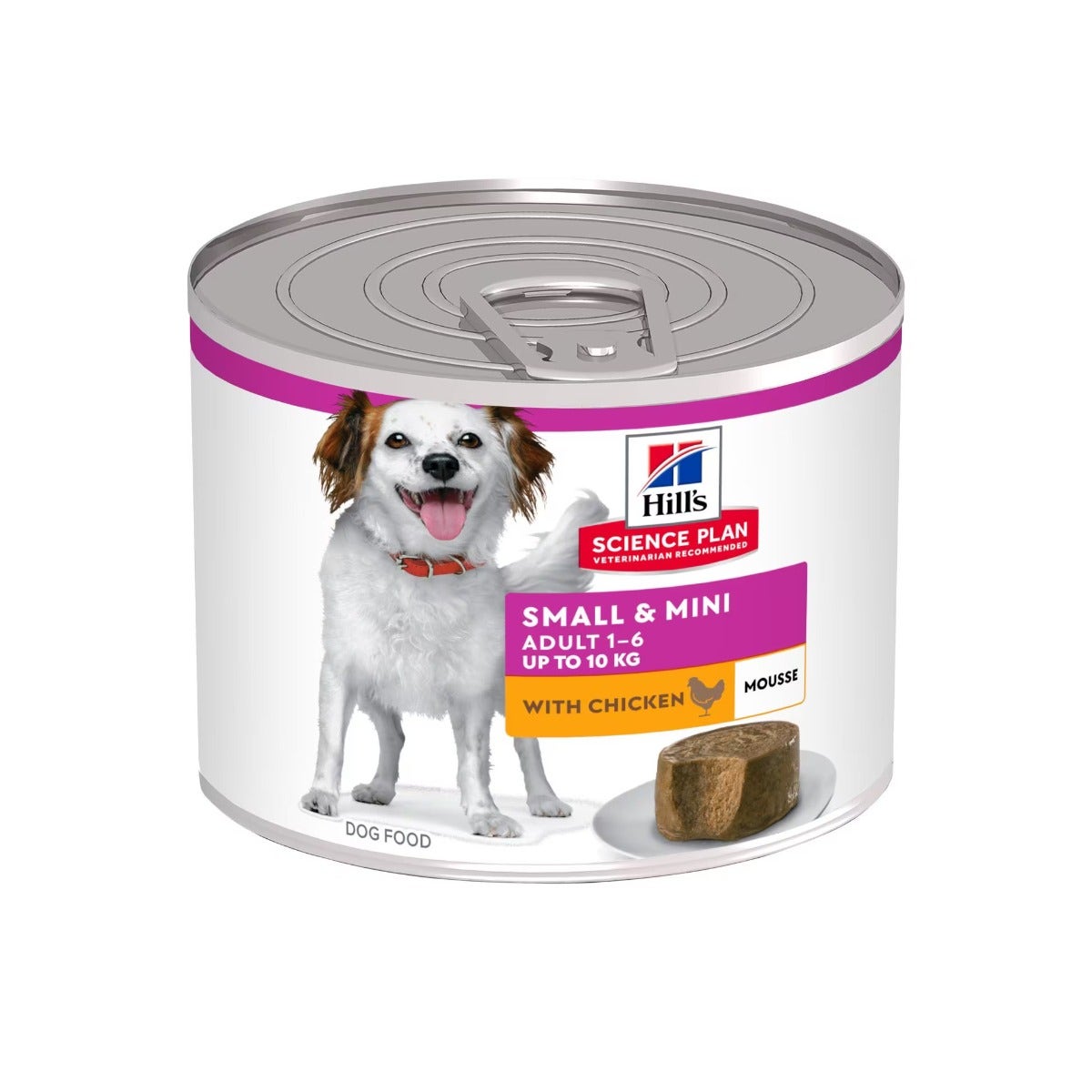 Hill's Science Small&Mini Mousse Adult Comida para perros con pollo, lata de 200 g