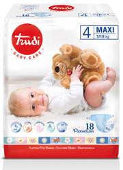 Trudi Baby Care Pañales para bebés Maxi 7/18 kg, 18 unidades
