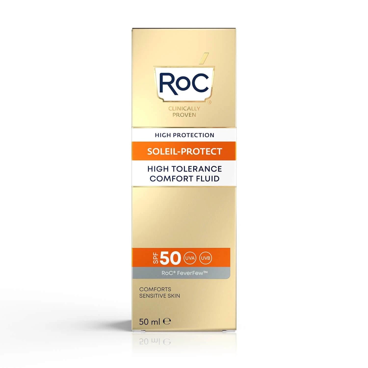 Roc Fluido Solar Facial de Alta Tolerancia SPF50 50 ml