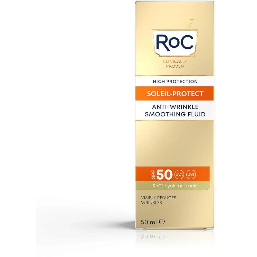 Roc Fluido solar facial antiarrugas alisante SPF50+ 50 ml