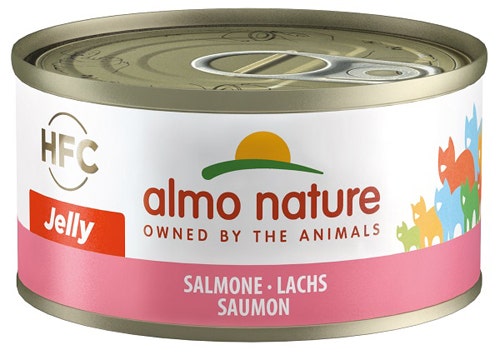 Almo Nature HFC Jelly Salmón Comida Húmeda Para Gatos 70g Lata-1