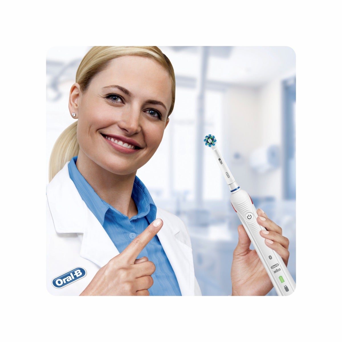 Cepillo de dientes eléctrico recargable Oral-B Smart 4 4100S Blanco-19