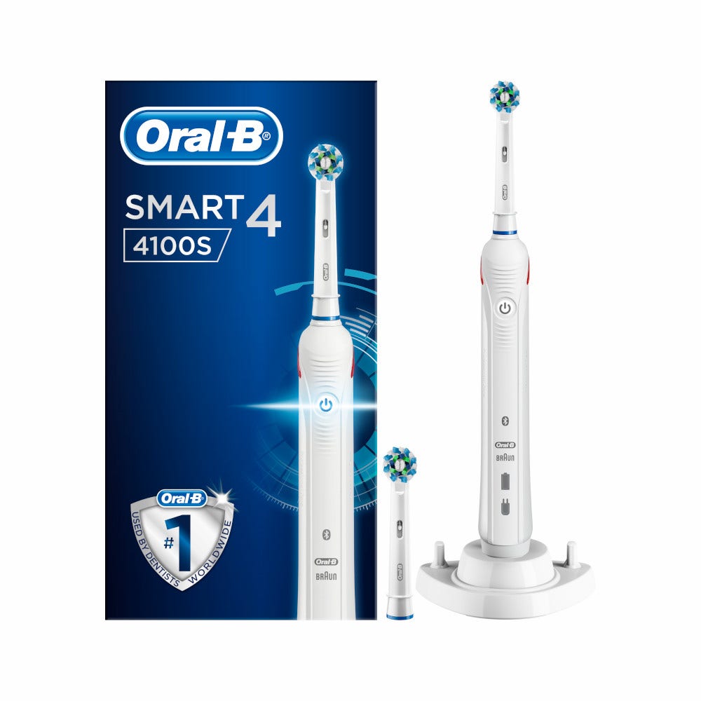 Cepillo de dientes eléctrico recargable Oral-B Smart 4 4100S Blanco-17