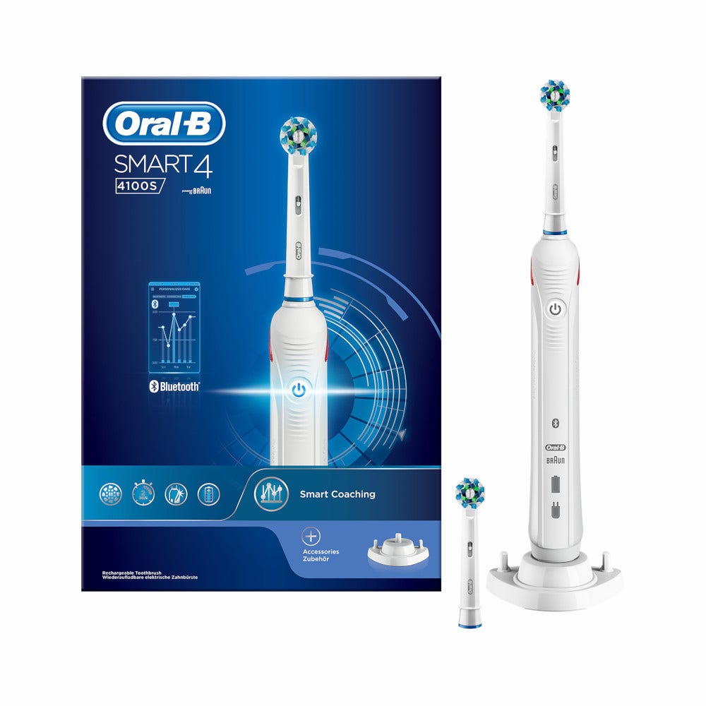 Cepillo de dientes eléctrico recargable Oral-B Smart 4 4100S Blanco-16