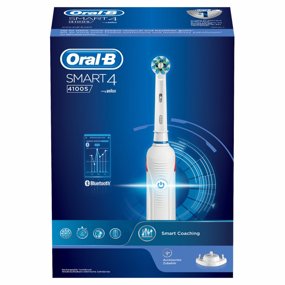 Cepillo de dientes eléctrico recargable Oral-B Smart 4 4100S Blanco-15