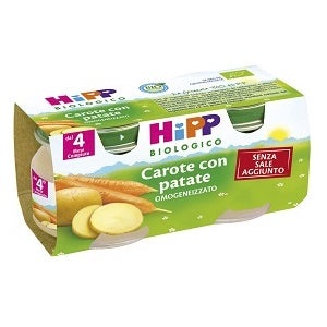 Hipp Bio Omogeneizzato Carote Patate 4M+ 2x80g-1