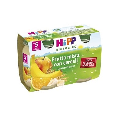 Hipp Bio Fruta Mixta Homogeneizada Con Cereales 2x125g-2