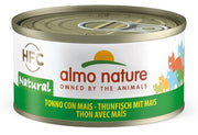 Atún natural de la comida húmeda de Almo Nature HFC con el maíz para la lata 70g de los gatos adultos-1