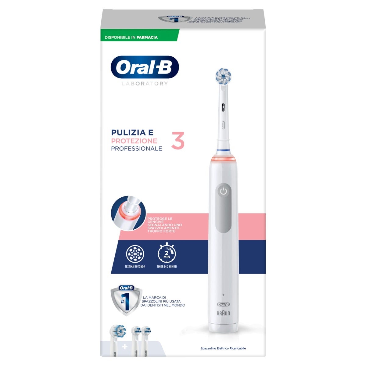 Oral-B Pro 3 Limpieza y Protección Profesional Cepillo Eléctrico + 2 Recambios