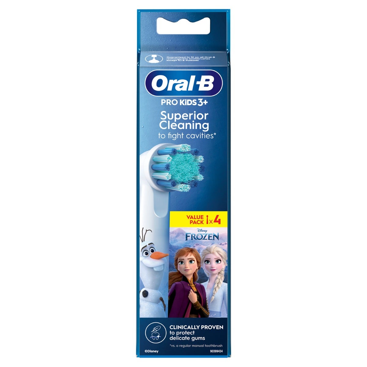 Oral-B Cabezales de recambio Pro Kids con Disney Frozen, 4 unidades