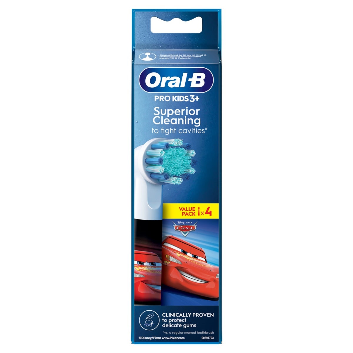 Oral-B Testine Di Ricambio Pro Kids Con Disney Cars o Principesse 4 Pezzi