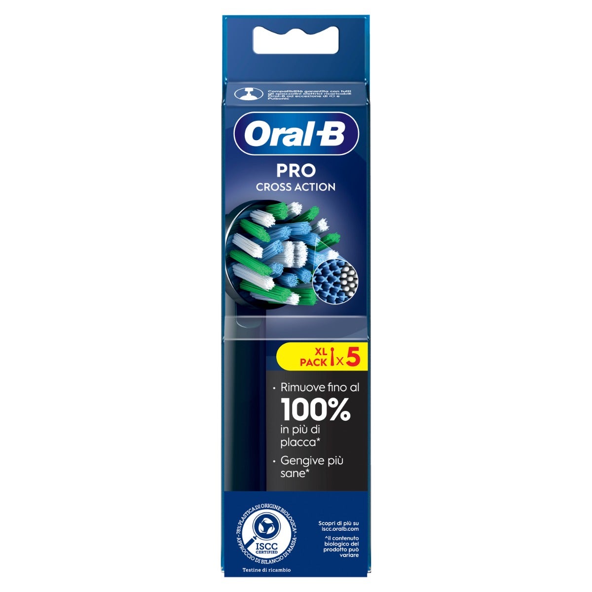 Oral-B Testine Di Ricambio Pro Cross Action Black 5 Pezzi
