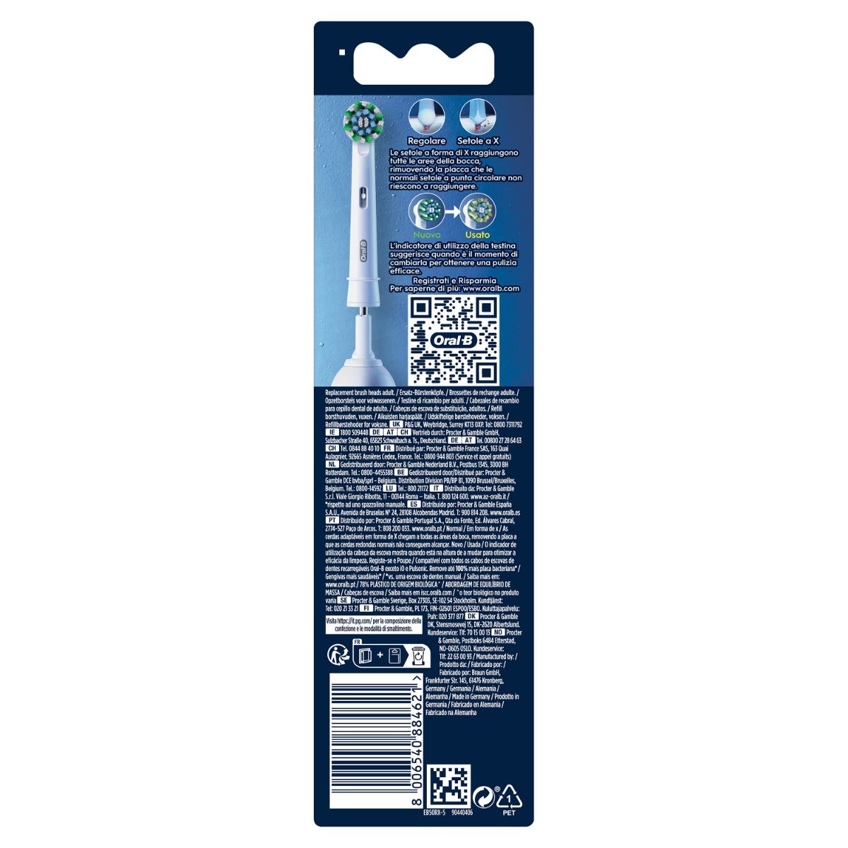Oral-B Testine Di Ricambio Pro Cross Action 5 Pezzi