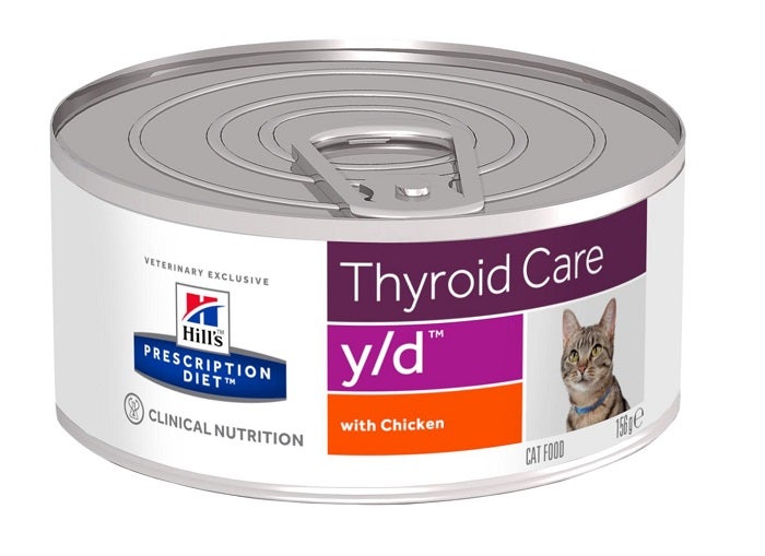 Hill's Prescription Diet Y/D Endocrine Disorders Alimento Húmedo Con Pollo Para Gatos Lata 156g-1