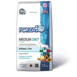 Forza10 Croquetas de Pescado Dieta Mediana para Perros Adultos Tamaño Mediano Bolsa 1,5kg-1