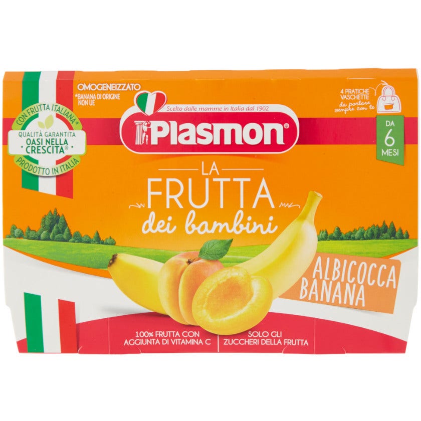Plasmon Sapori Di Natura Homogeneizado Albaricoque/Plátano 4x100g 6Mesi+-2