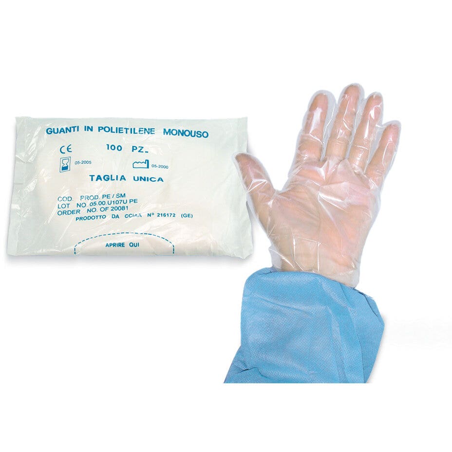 Guante Plástico Desechable Seguridad PEH EMB Bolsa 100 Piezas-4