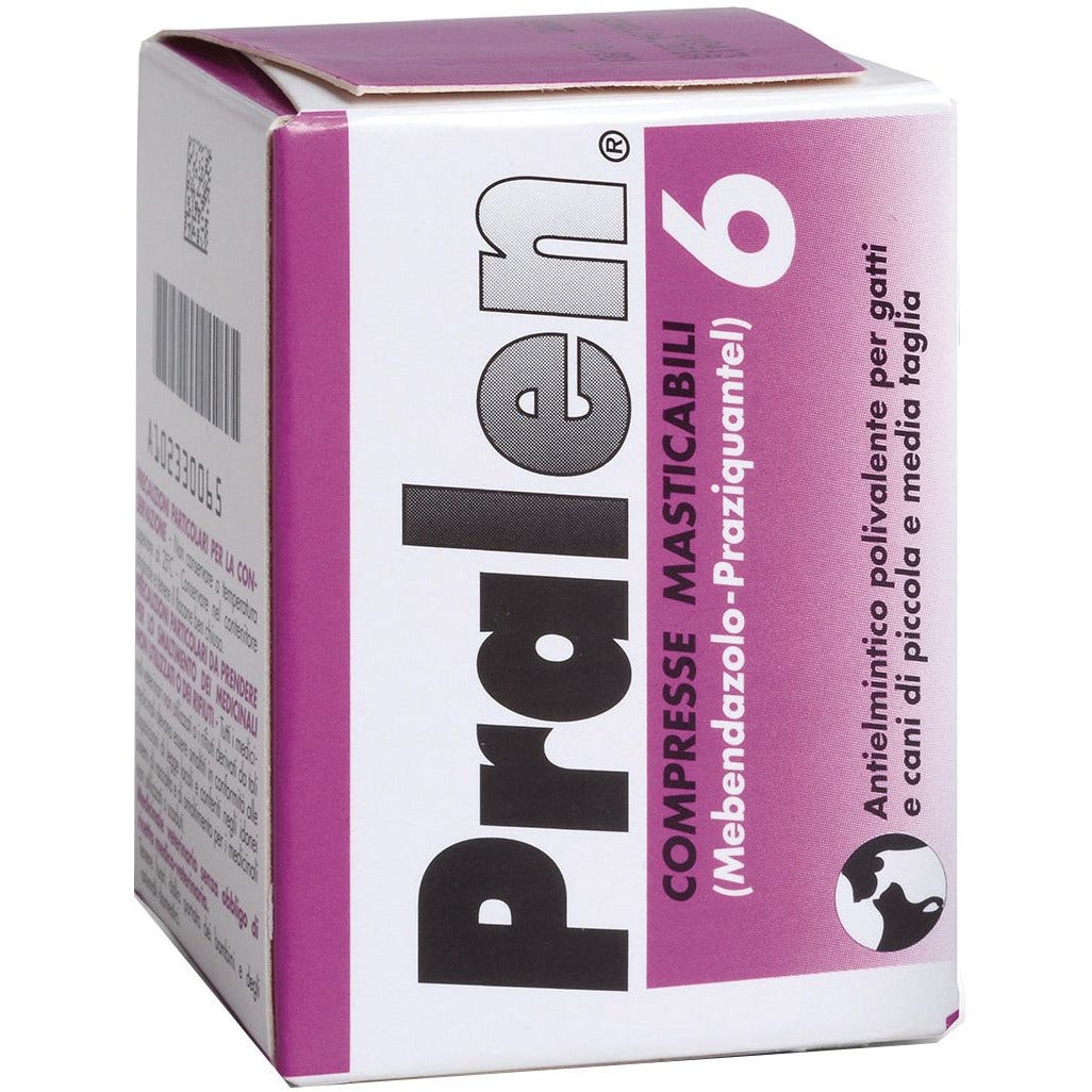 Pralen 6 Compresse Masticabili 240mg Gatti/Cani Taglia Piccola/Media-1