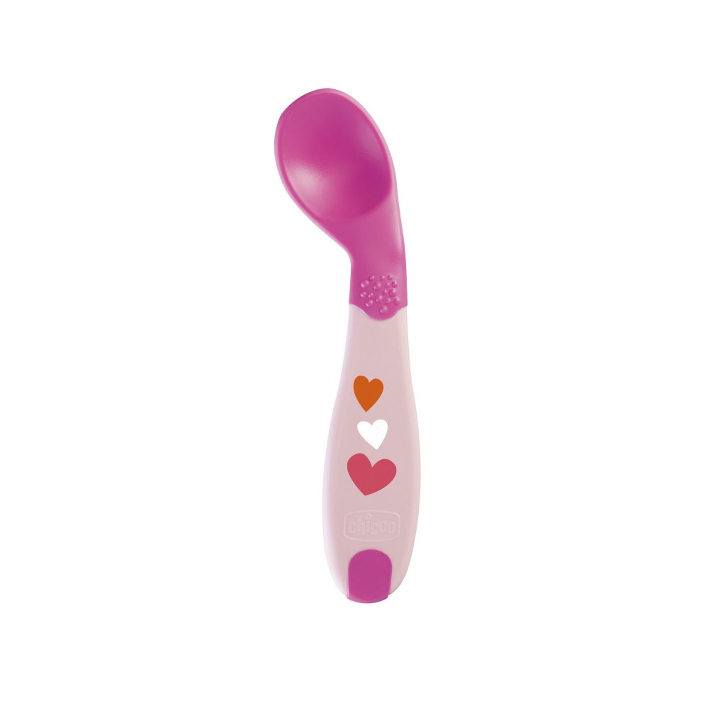 Chicco Cuchara Angular Rosa 1 Pieza-1