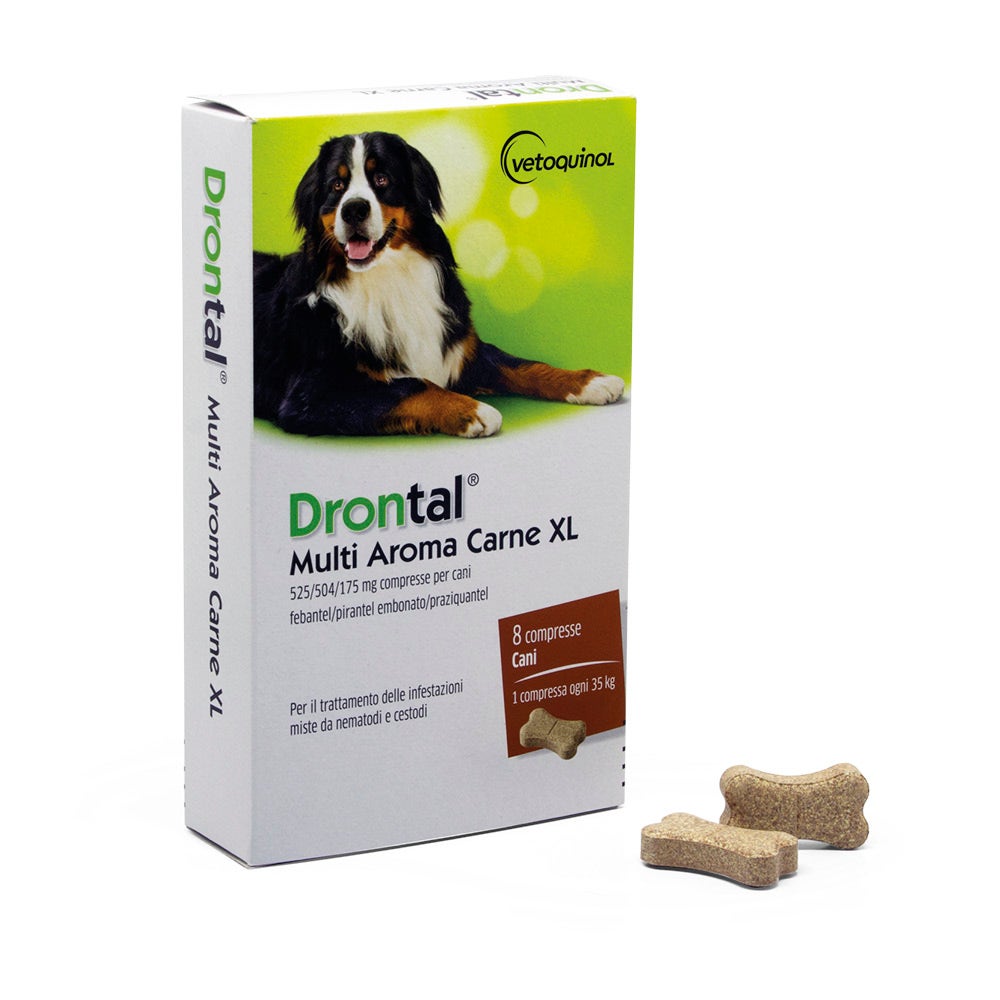 Drontal Multi Aroma Carne XL 8 Compresse Cani-2