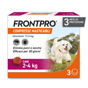 Frontpro Contro Pulci E Zecche 3 Compresse Masticabili Per Cani 2-4 Kg 11,3 Mg-2