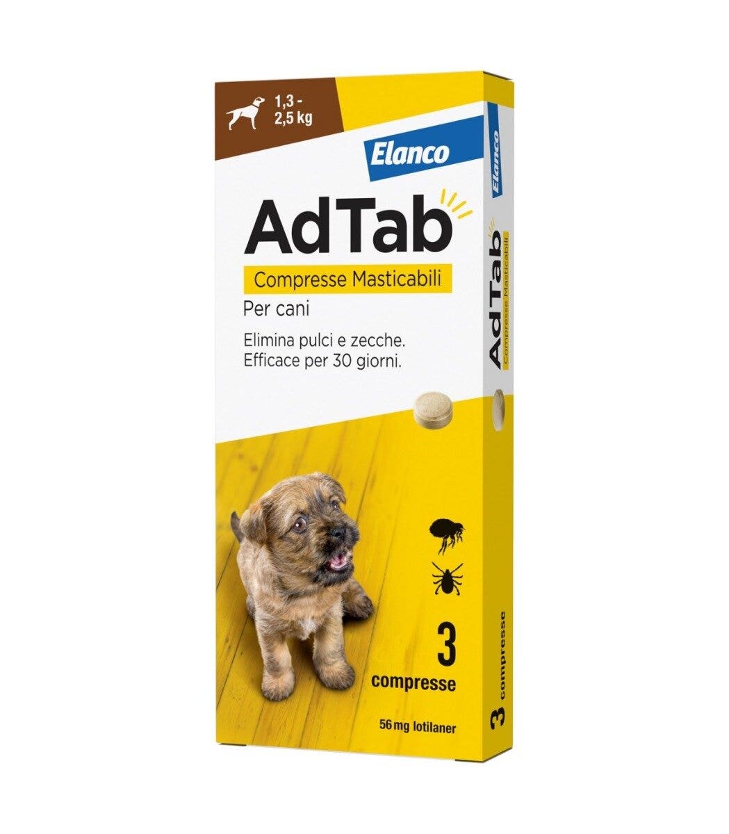 Adtab Per Cani Da 1,3 A 5,5kg 3 Compresse Masticabili 56mg-2