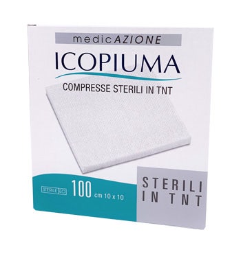 Icopiuma Adhesivo Gasa Comprimida TNT 10x10cm 100 Piezas-1