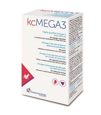 Kcmega3 Omega3 De Aceite De Pescado Pienso Complementario Perros / Gatos 30 Perlas-1