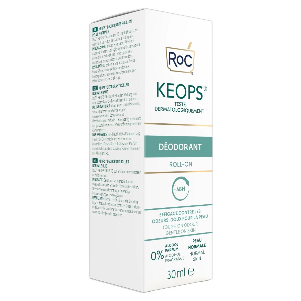 Roc Keops Deodorante Roll-On 30ml per Pelle Normale