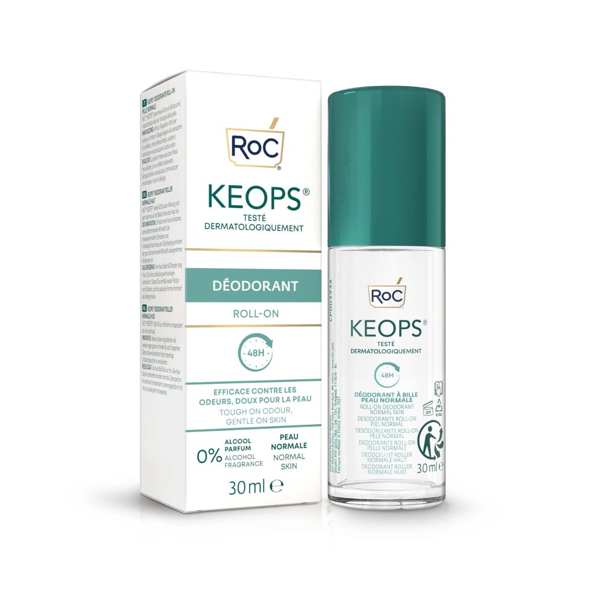 Roc Keops Deodorante Roll-On 30ml per Pelle Normale