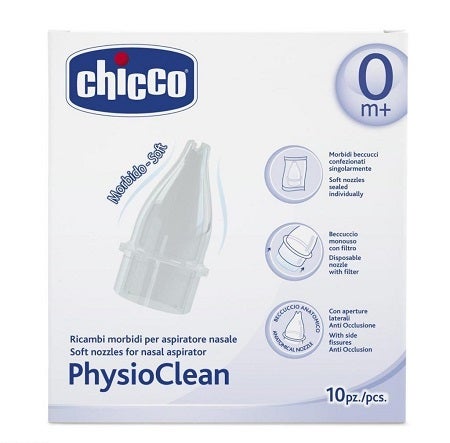 Chicco PhysioClean Aspirador Nasal Recambio 10 Boquillas-1