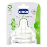 Chicco Tetina Natural Feeling 4m + Flujo Regulable 2 Piezas-1