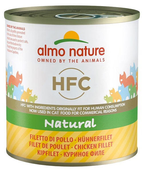 Almo Nature Filete de Pollo Natural HFC para Gatos Adultos 280g-1