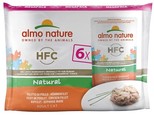 Almo Nature HFC Natural Megapack Comida Húmeda Filete de Pollo para Gatos Adultos 6x55g-1