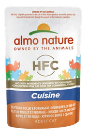 Almo Nature HFC Cuisine Comida Húmeda Filete De Pollo Y Queso Gatos Adultos Sobre 55g-1