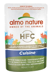 Almo Nature HFC Cuisine Comida Húmeda Filete de Atún y Algas para Gatos Adultos Sobre 55g-1