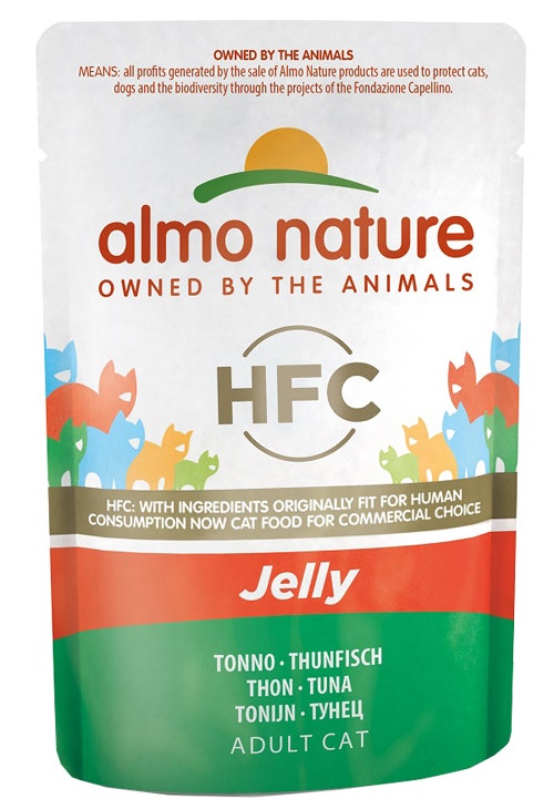 Almo Nature HCF Classic Jalea Con Atún Para Gatos Adultos Bolsa 55g-1