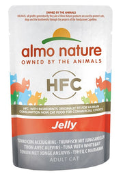 Almo Nature HCF Classic Gelatina De Atún Con Anchoas Comida Húmeda Para Gatos Adultos Bolsa 55g-1