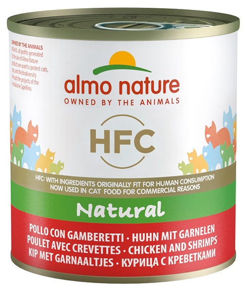 Almo Nature HFC Pollo Natural con Gambas para Gatos Adultos 280g-1