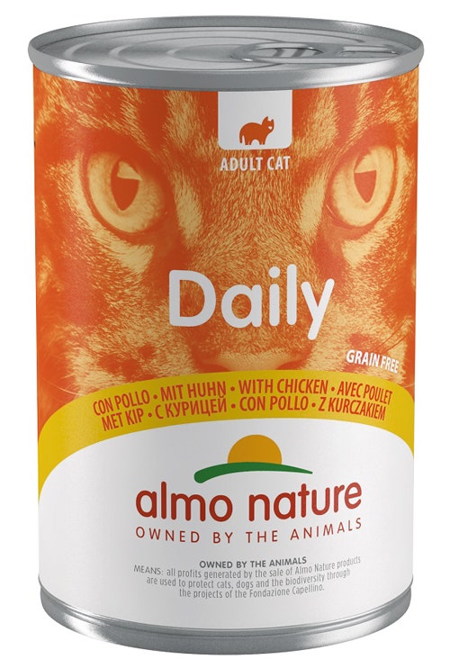 Almo Nature Menú Diario Comida Húmeda Pollo Gatos Adultos Lata 400g-1