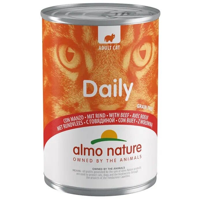 Almo Nature Daily Menu Comida Húmeda Con Carne Para Gatos Adultos Lata 400g-2