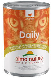 Almo Nature Comida Húmeda Diaria Pavo Gatos Adultos Lata 400g-1