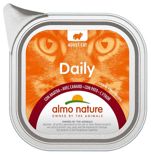 Almo Nature Menú Diario Comida Húmeda Pato Gatos Adultos Tarrina 100g-1