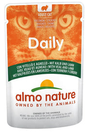 Almo Nature Alimento Húmedo Diario Con Ternera Y Cordero Gatos Adultos 70g Sobre-1