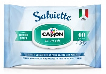 Camon Toallitas Limpiadoras Para Perros Y Gatos White Musk 40 Piezas-1