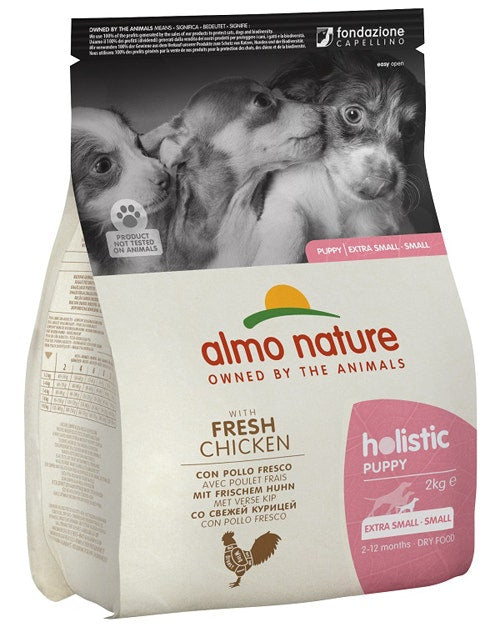 Almo Nature Holistic Puppy Croquetas De Pollo Perros Cachorros Mini Y Tamaño Pequeño Bolsa 2kg-1